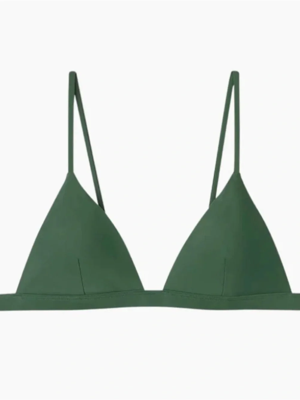 Summersalt The Triangle Bikini Top in Olive size 8 NEW